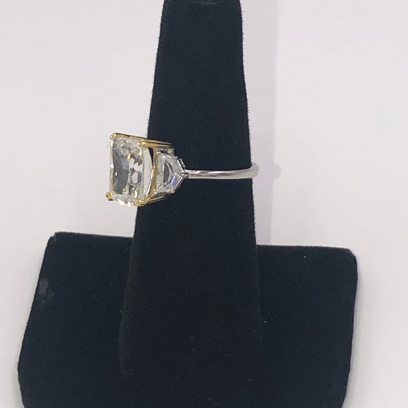 4ct Radiant Cut Champagne Ring - Picture 7 of 14